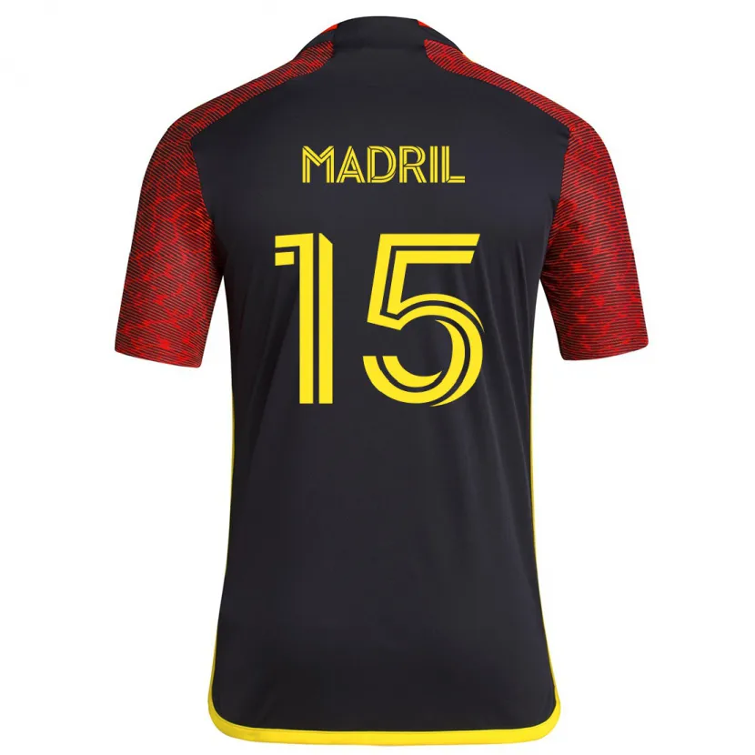 Danxen Kid Emily Madril #15 Red Black Away Jersey 2024/25 T-Shirt