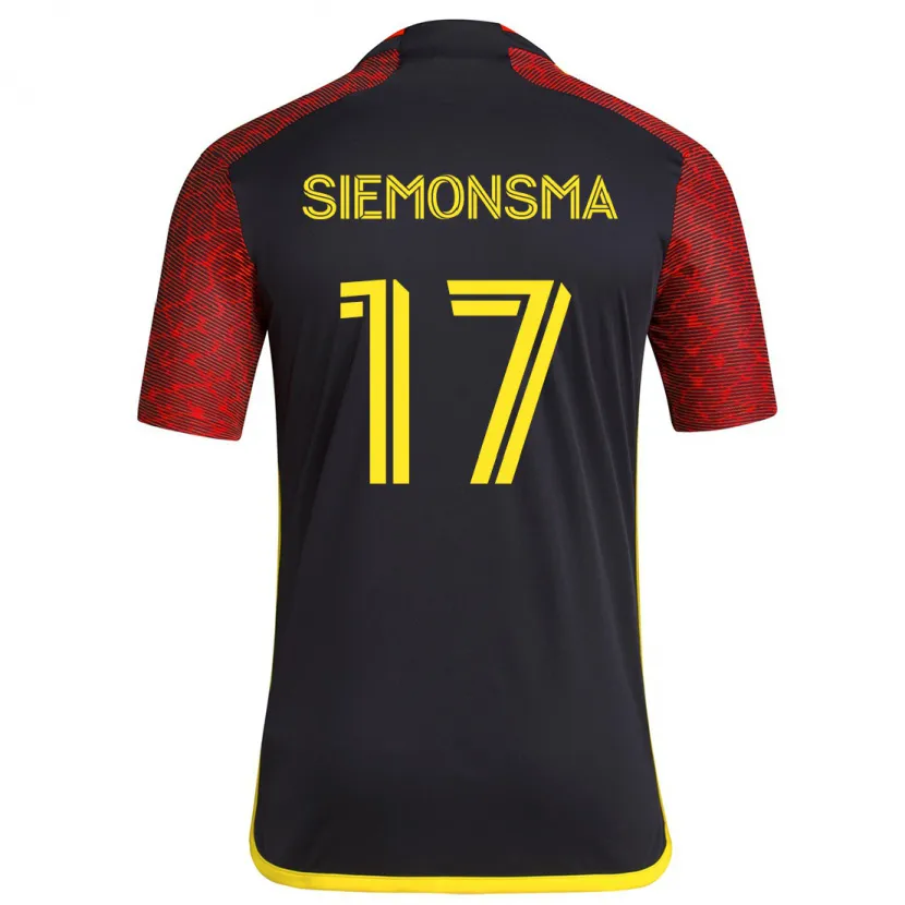 Danxen Kid Sianna Siemonsma #17 Red Black Away Jersey 2024/25 T-Shirt