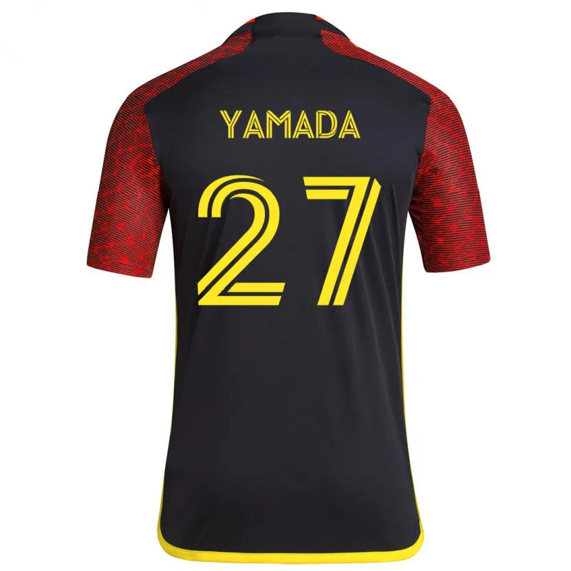 Danxen Kid Hikari Yamada #27 Red Black Away Jersey 2024/25 T-Shirt