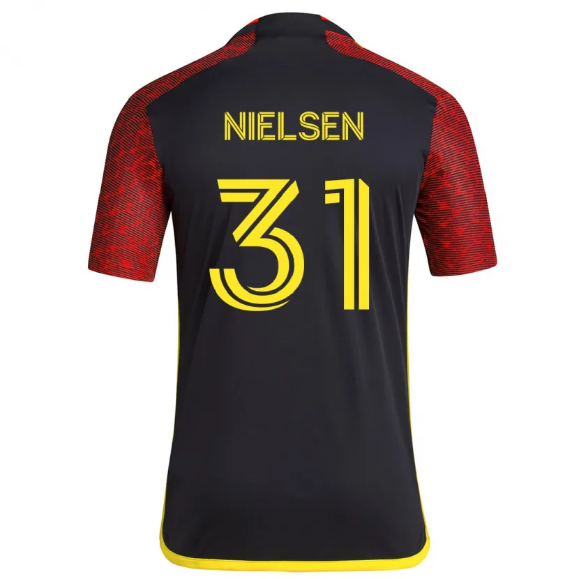 Danxen Kid Madeline Nielsen #31 Red Black Away Jersey 2024/25 T-Shirt