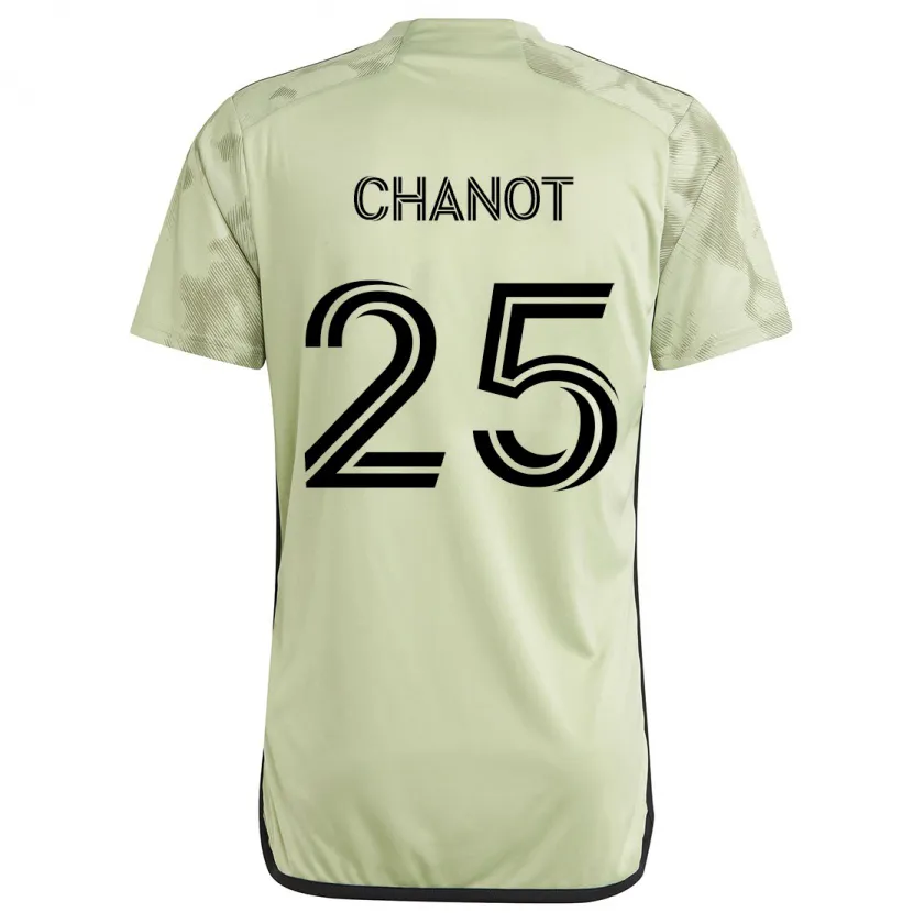 Danxen Kid Maxime Chanot #25 Light Green Away Jersey 2024/25 T-Shirt