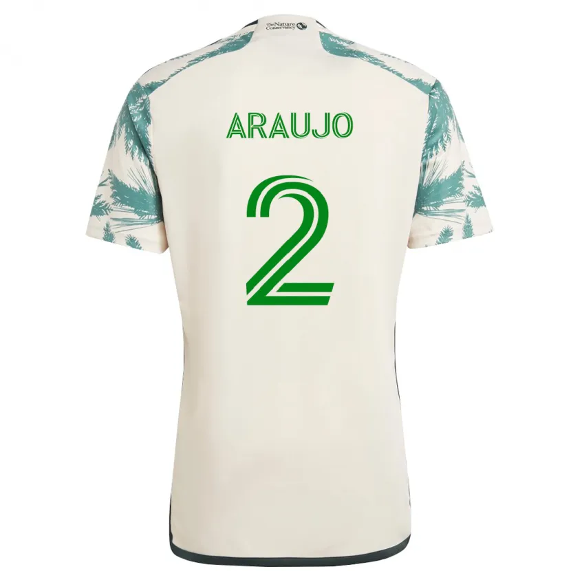 Danxen Kid Miguel Araujo #2 Beige Brown Away Jersey 2024/25 T-Shirt