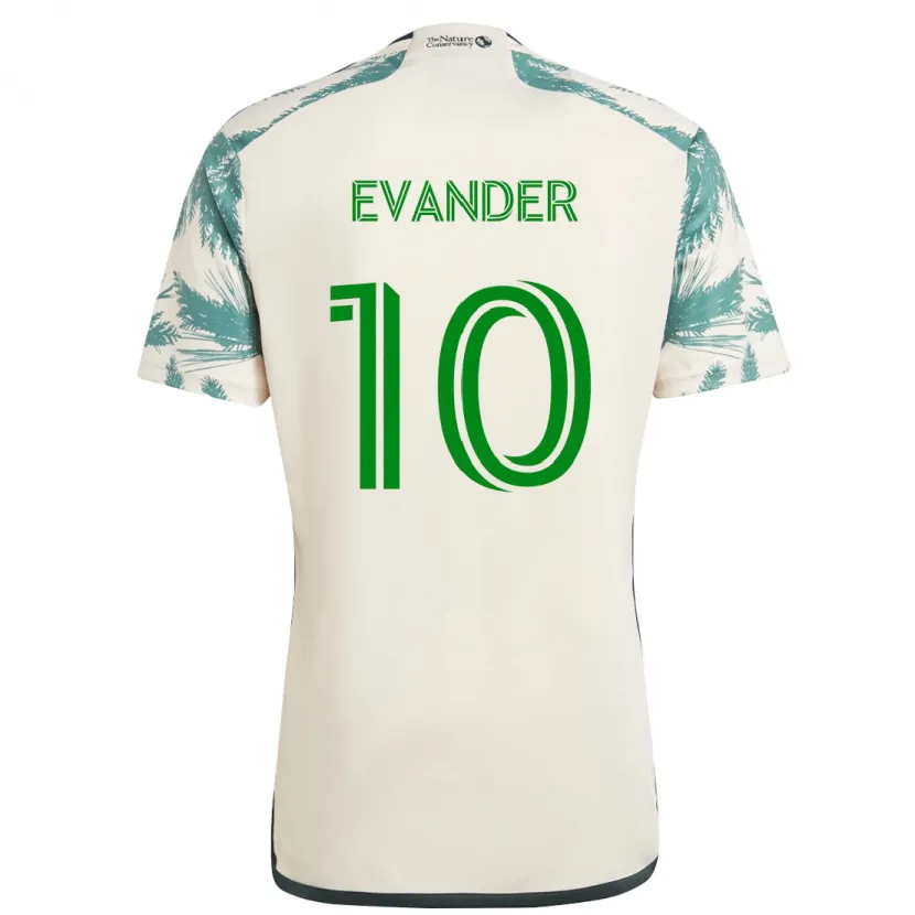 Danxen Kid Evander #10 Beige Brown Away Jersey 2024/25 T-Shirt