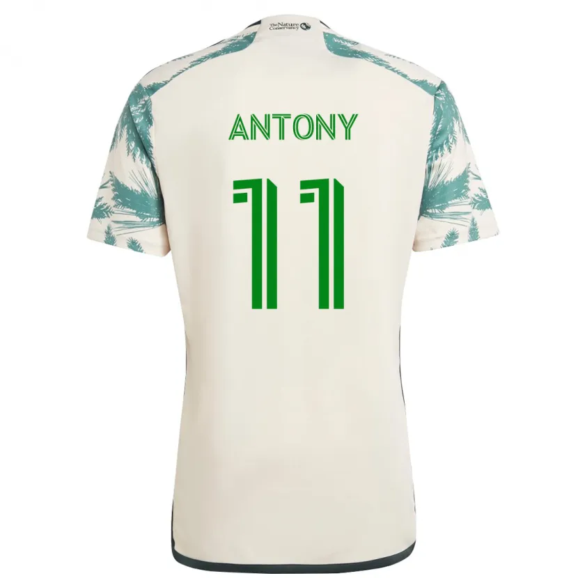 Danxen Kid Antony #11 Beige Brown Away Jersey 2024/25 T-Shirt