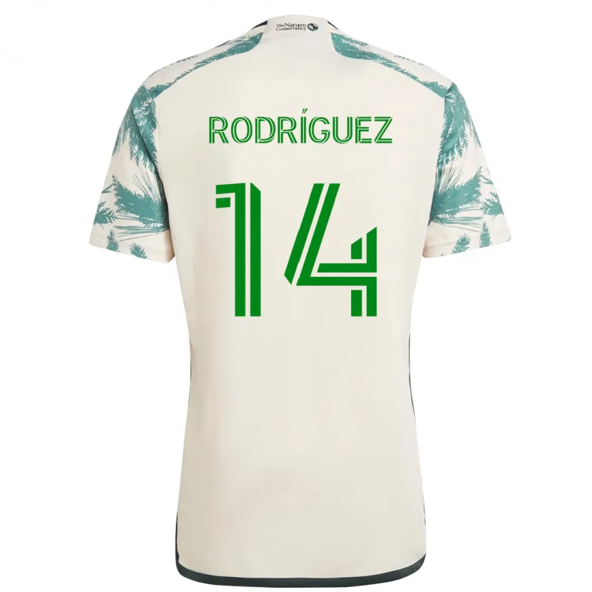 Danxen Kid Jonathan Rodríguez #14 Beige Brown Away Jersey 2024/25 T-Shirt