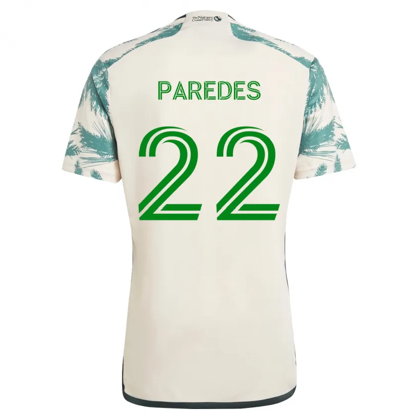 Danxen Kid Cristhian Paredes #22 Beige Brown Away Jersey 2024/25 T-Shirt