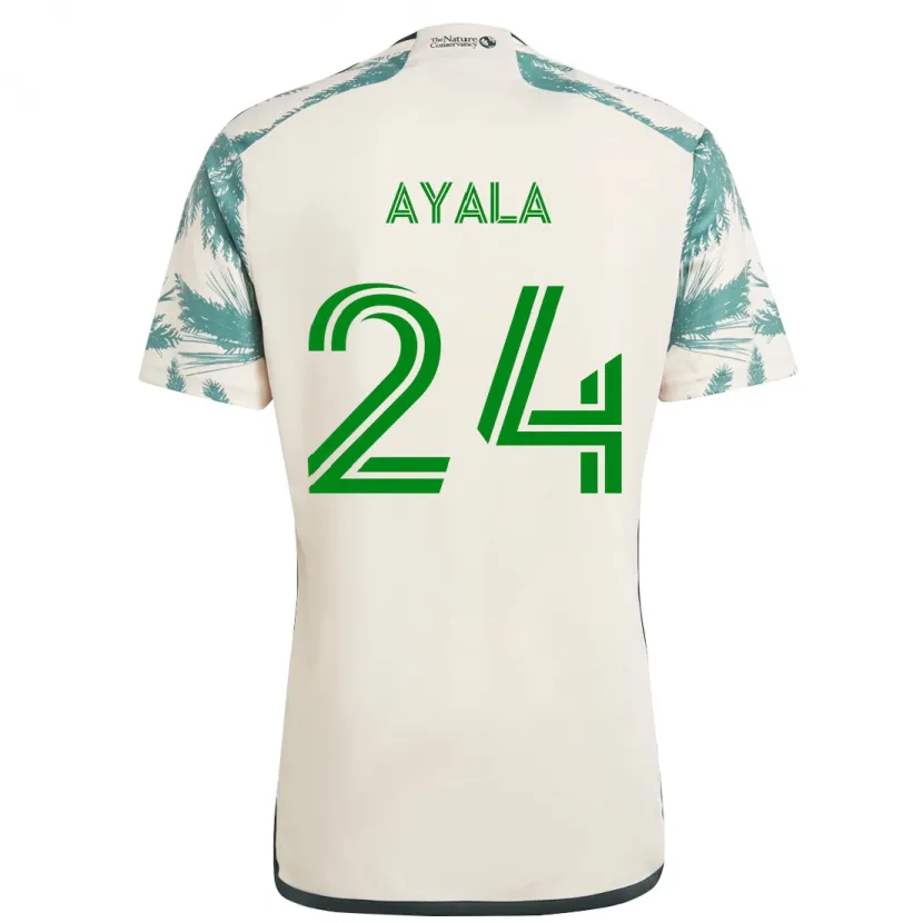 Danxen Kid David Ayala #24 Beige Brown Away Jersey 2024/25 T-Shirt