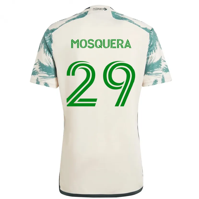 Danxen Kid Juan Mosquera #29 Beige Brown Away Jersey 2024/25 T-Shirt