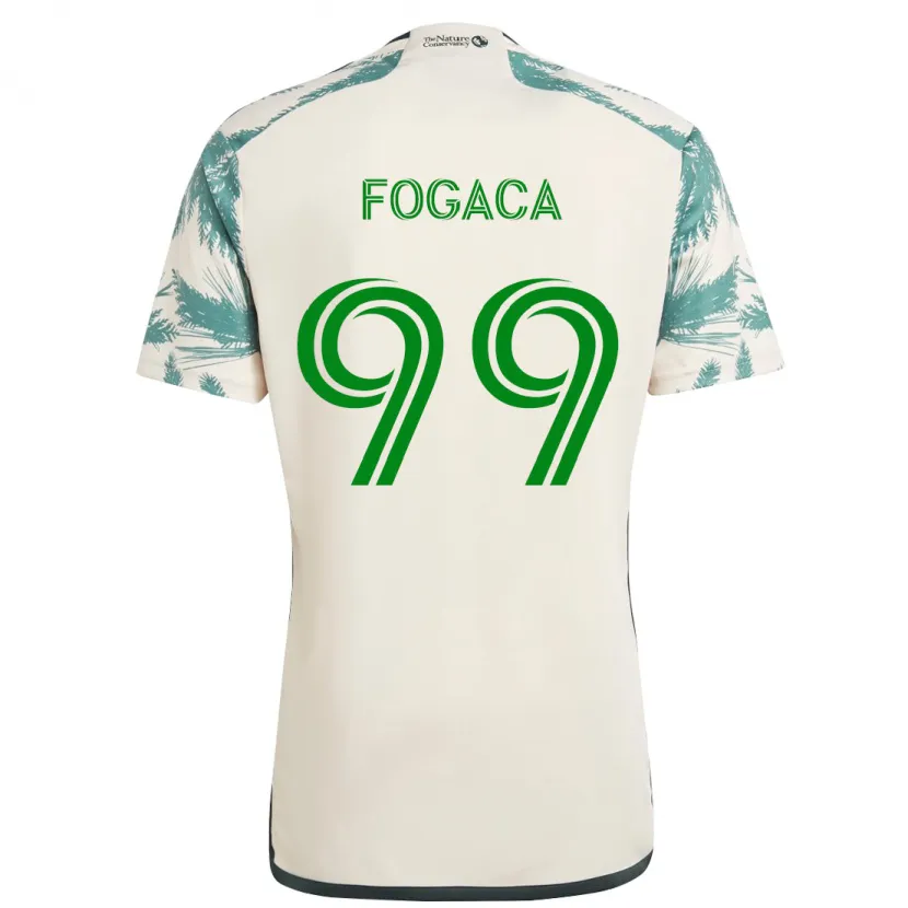 Danxen Kid Nathan Fogaça #99 Beige Brown Away Jersey 2024/25 T-Shirt