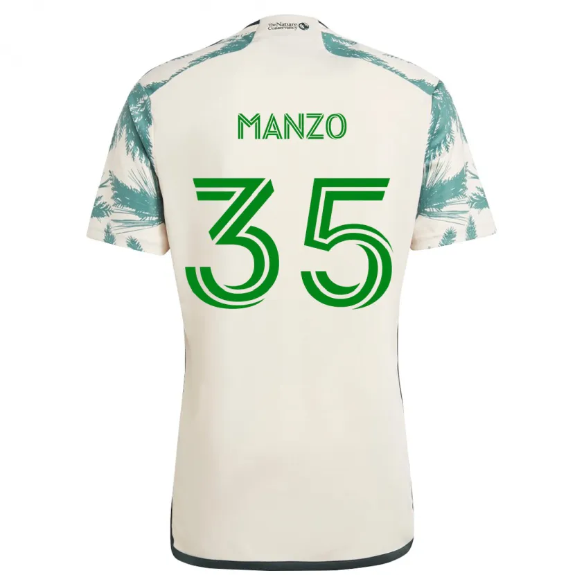 Danxen Kid Alexis Manzo #35 Beige Brown Away Jersey 2024/25 T-Shirt