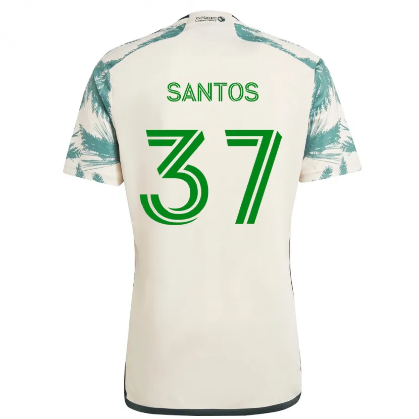 Danxen Kid Noah Santos #37 Beige Brown Away Jersey 2024/25 T-Shirt