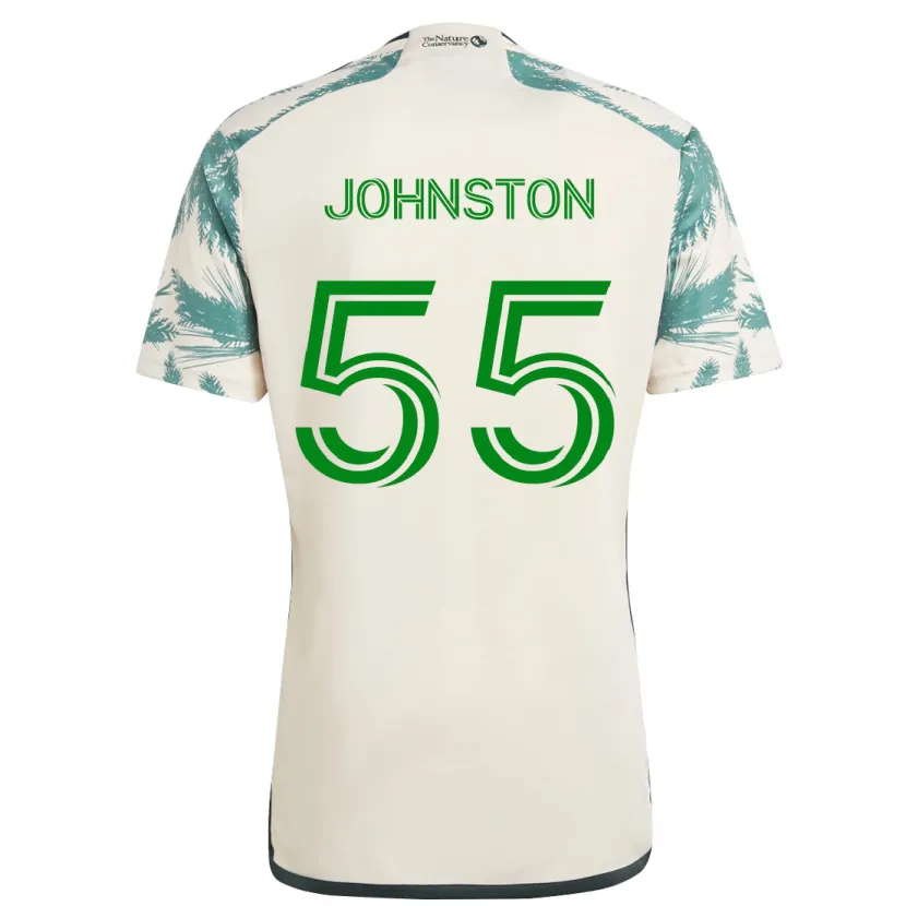 Danxen Kid Malcolm Johnston #55 Beige Brown Away Jersey 2024/25 T-Shirt