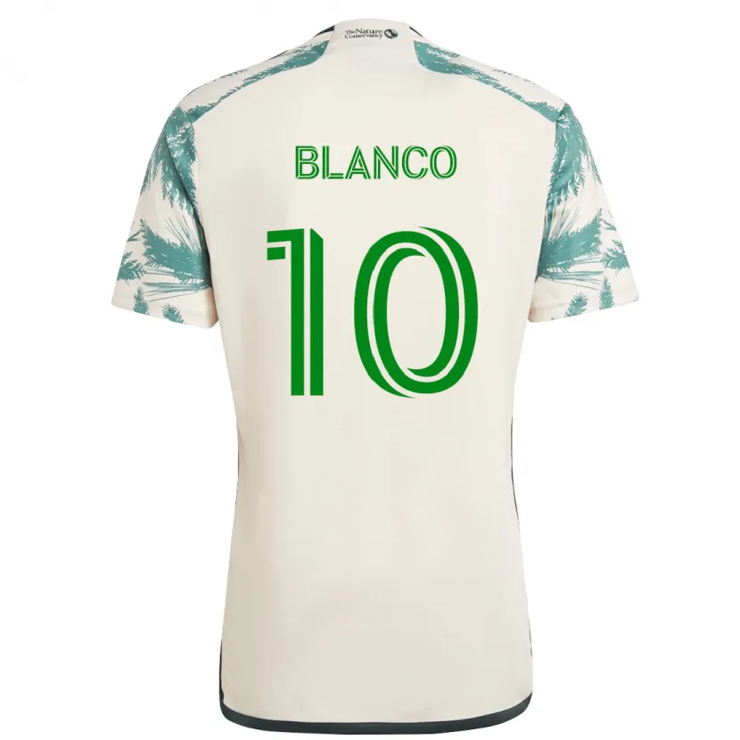 Danxen Kid Sebastián Blanco #10 Beige Brown Away Jersey 2024/25 T-Shirt