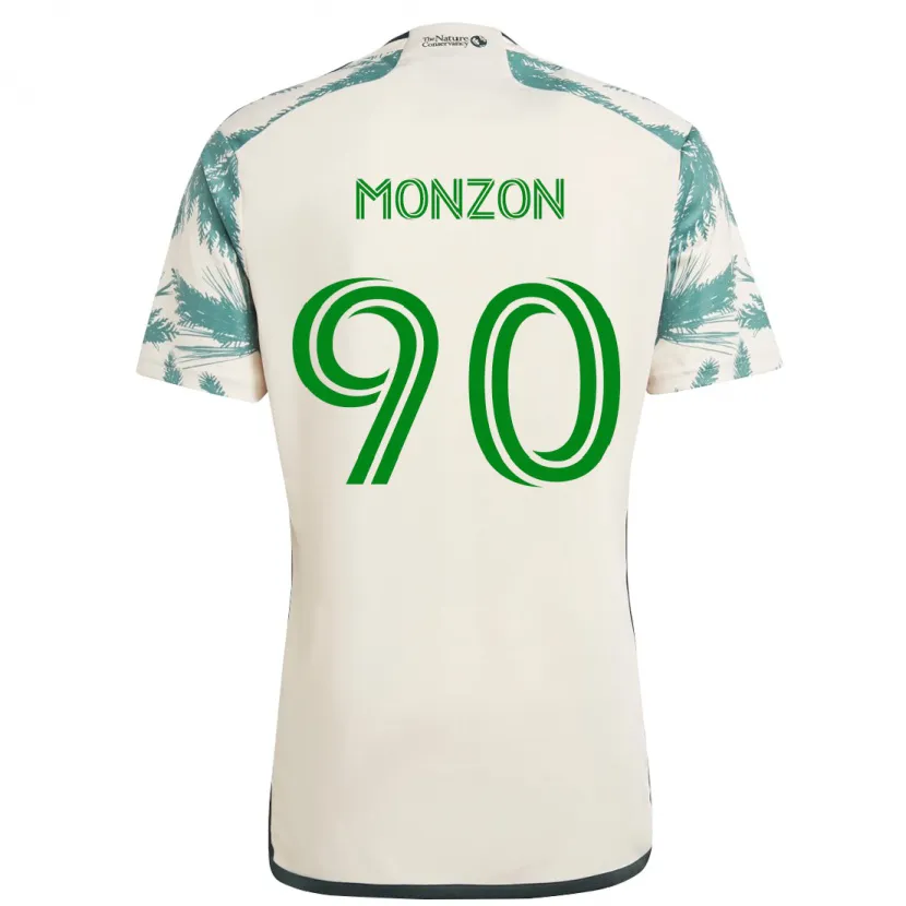 Danxen Kid Florián Monzón #90 Beige Brown Away Jersey 2024/25 T-Shirt