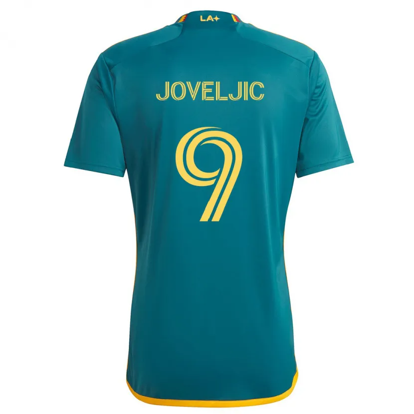 Danxen Kid Dejan Joveljic #9 Green Yellow Away Jersey 2024/25 T-Shirt