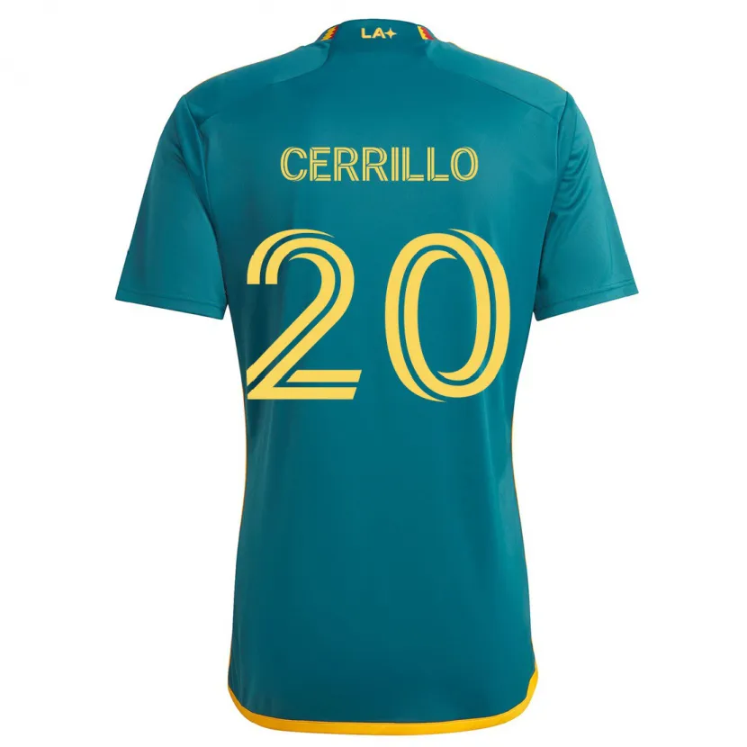 Danxen Kid Edwin Cerrillo #20 Green Yellow Away Jersey 2024/25 T-Shirt