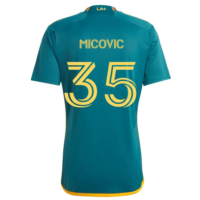 Danxen Kid Novak Micovic #35 Green Yellow Away Jersey 2024/25 T-Shirt