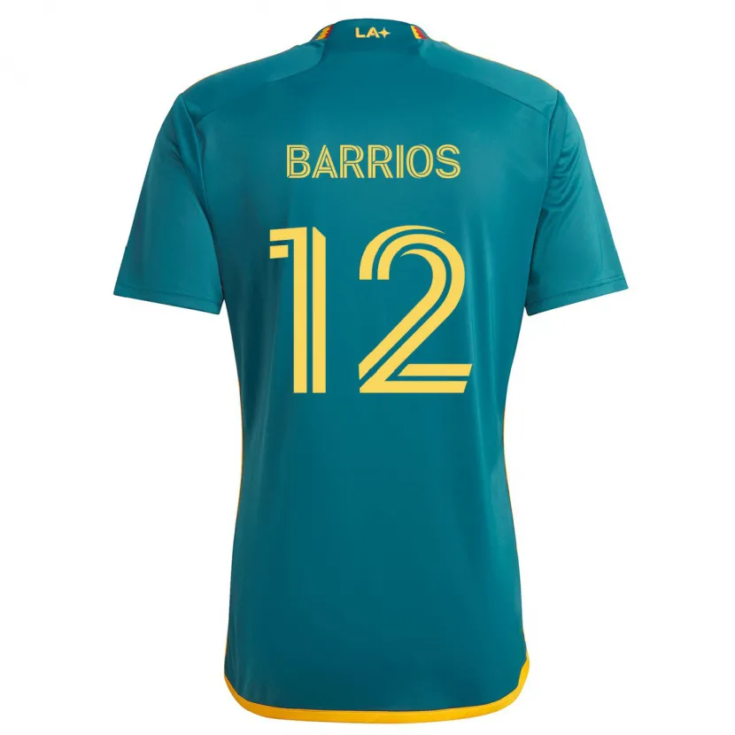 Danxen Kid Michael Barrios #12 Green Yellow Away Jersey 2024/25 T-Shirt