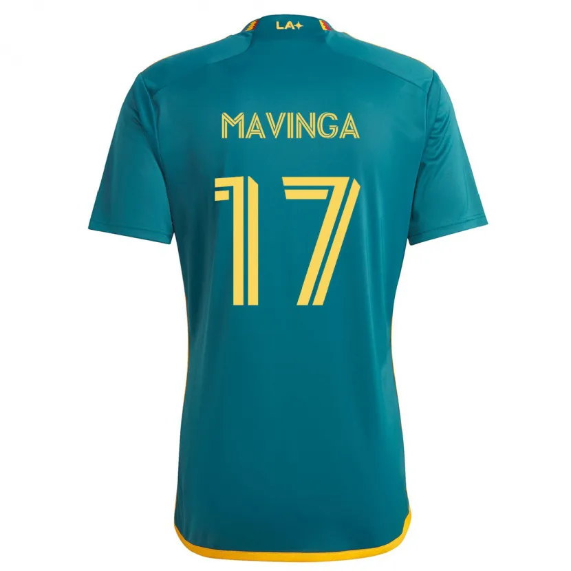 Danxen Kid Chris Mavinga #17 Green Yellow Away Jersey 2024/25 T-Shirt