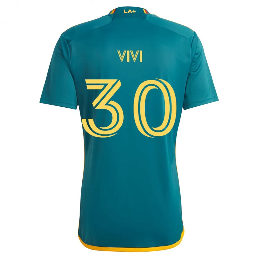 Danxen Kid Gino Vivi #30 Green Yellow Away Jersey 2024/25 T-Shirt