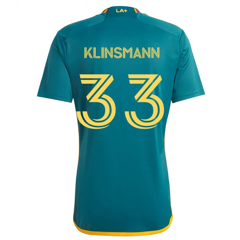 Danxen Kid Jonathan Klinsmann #33 Green Yellow Away Jersey 2024/25 T-Shirt