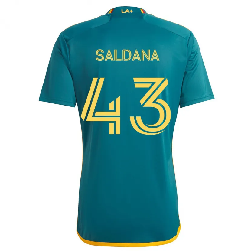 Danxen Kid Adam Saldaña #43 Green Yellow Away Jersey 2024/25 T-Shirt