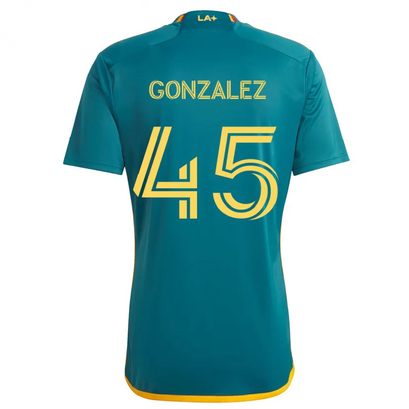 Danxen Kid Adrián González #45 Green Yellow Away Jersey 2024/25 T-Shirt