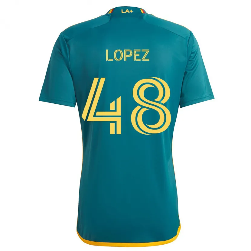 Danxen Kid Diego López #48 Green Yellow Away Jersey 2024/25 T-Shirt