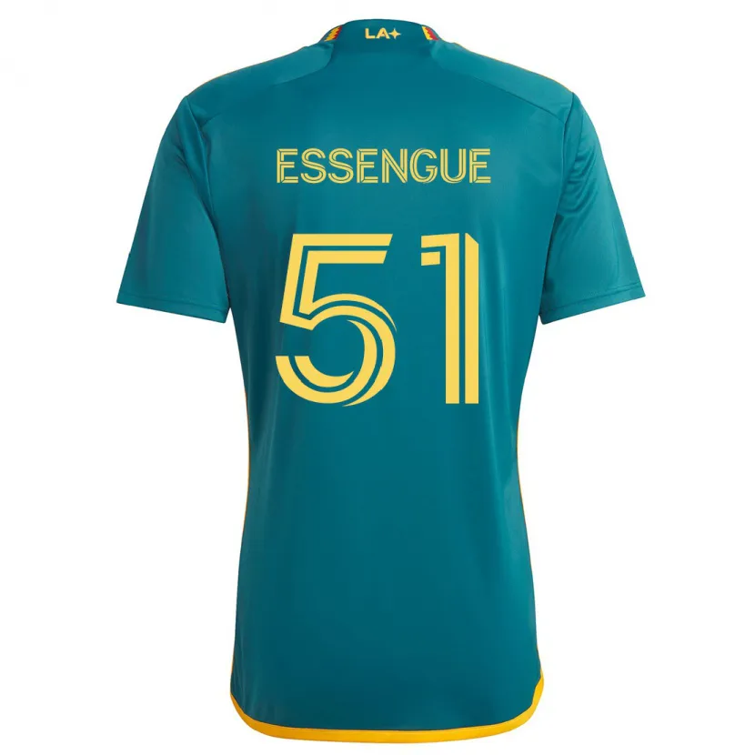 Danxen Kid Ascel Essengue #51 Green Yellow Away Jersey 2024/25 T-Shirt