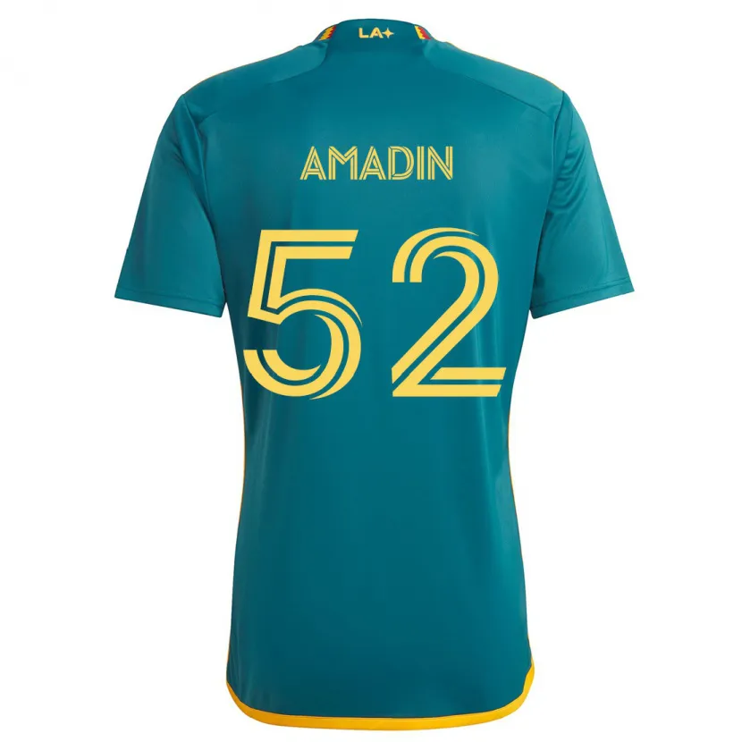 Danxen Kid Elijah Amadin #52 Green Yellow Away Jersey 2024/25 T-Shirt