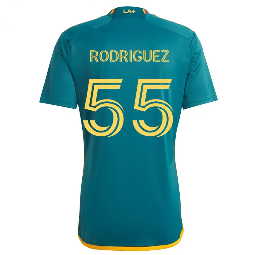 Danxen Kid Diego Rodriguez #55 Green Yellow Away Jersey 2024/25 T-Shirt