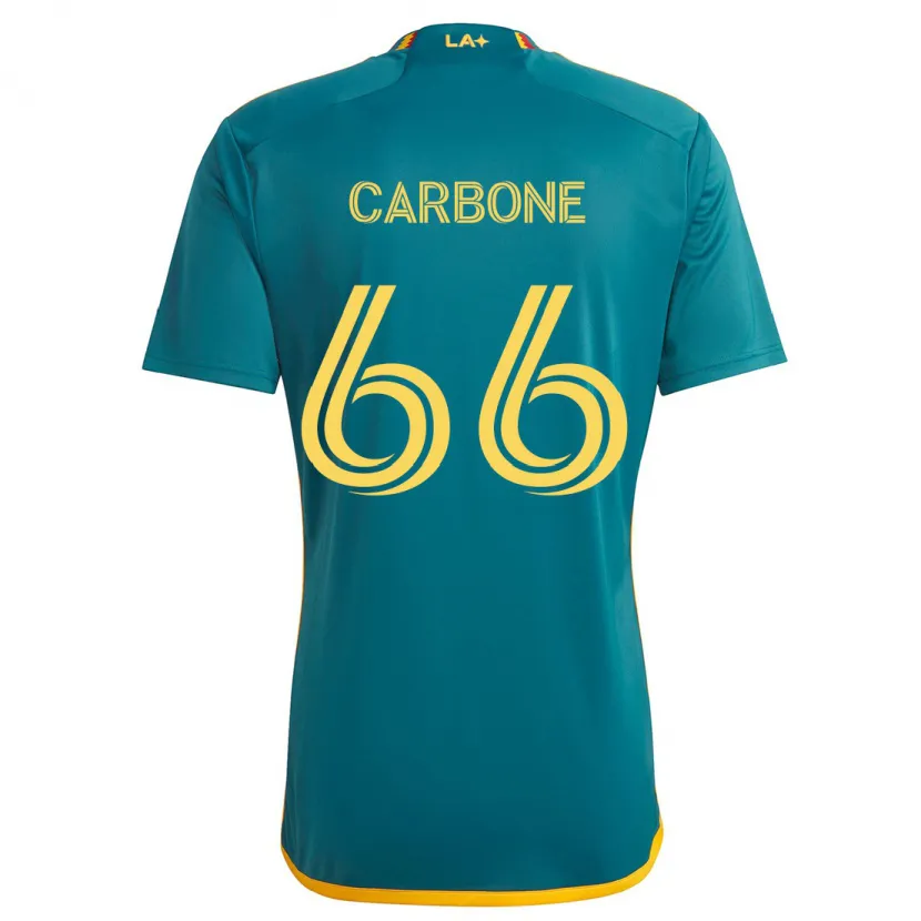 Danxen Kid Matteo Carbone #66 Green Yellow Away Jersey 2024/25 T-Shirt