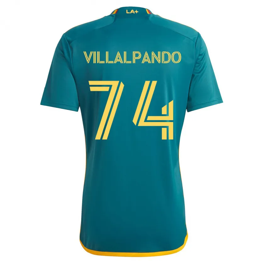 Danxen Kid Sergio Villalpando #74 Green Yellow Away Jersey 2024/25 T-Shirt