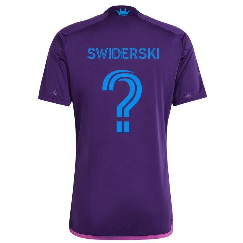 Danxen Kid Karol Świderski #0 Purple Blue Away Jersey 2024/25 T-Shirt