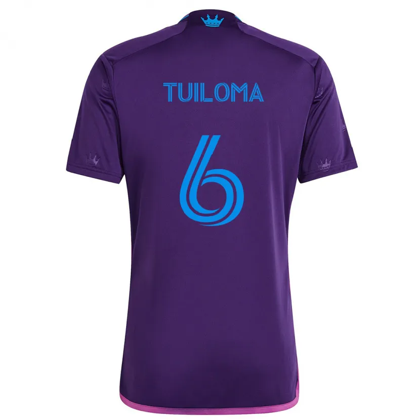 Danxen Kid Bill Tuiloma #6 Purple Blue Away Jersey 2024/25 T-Shirt