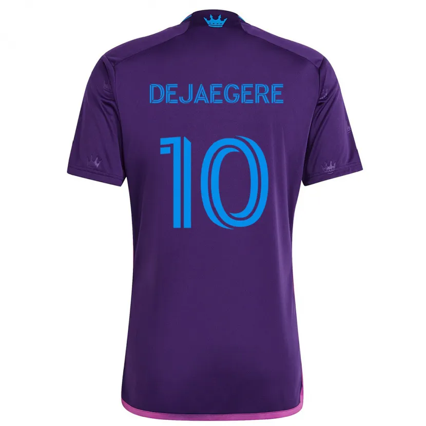 Danxen Kid Brecht Dejaegere #10 Purple Blue Away Jersey 2024/25 T-Shirt