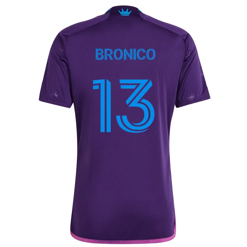 Danxen Kid Brandt Bronico #13 Purple Blue Away Jersey 2024/25 T-Shirt