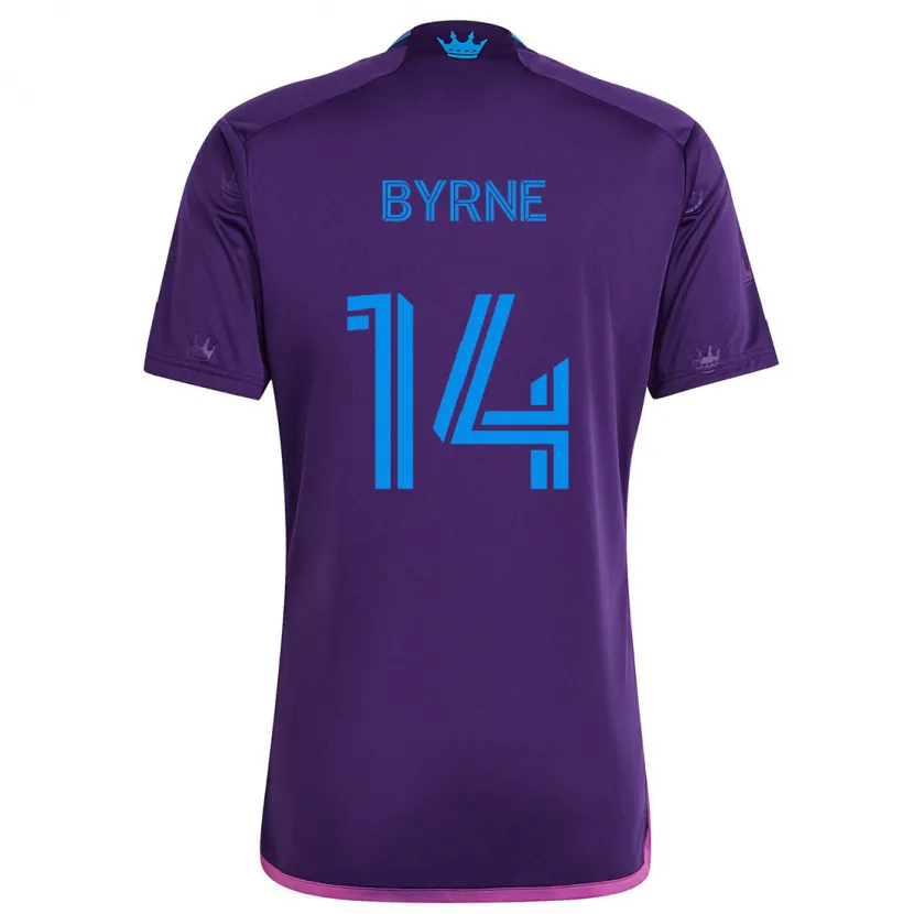 Danxen Kid Nathan Byrne #14 Purple Blue Away Jersey 2024/25 T-Shirt