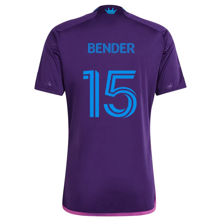 Danxen Kid Ben Bender #15 Purple Blue Away Jersey 2024/25 T-Shirt