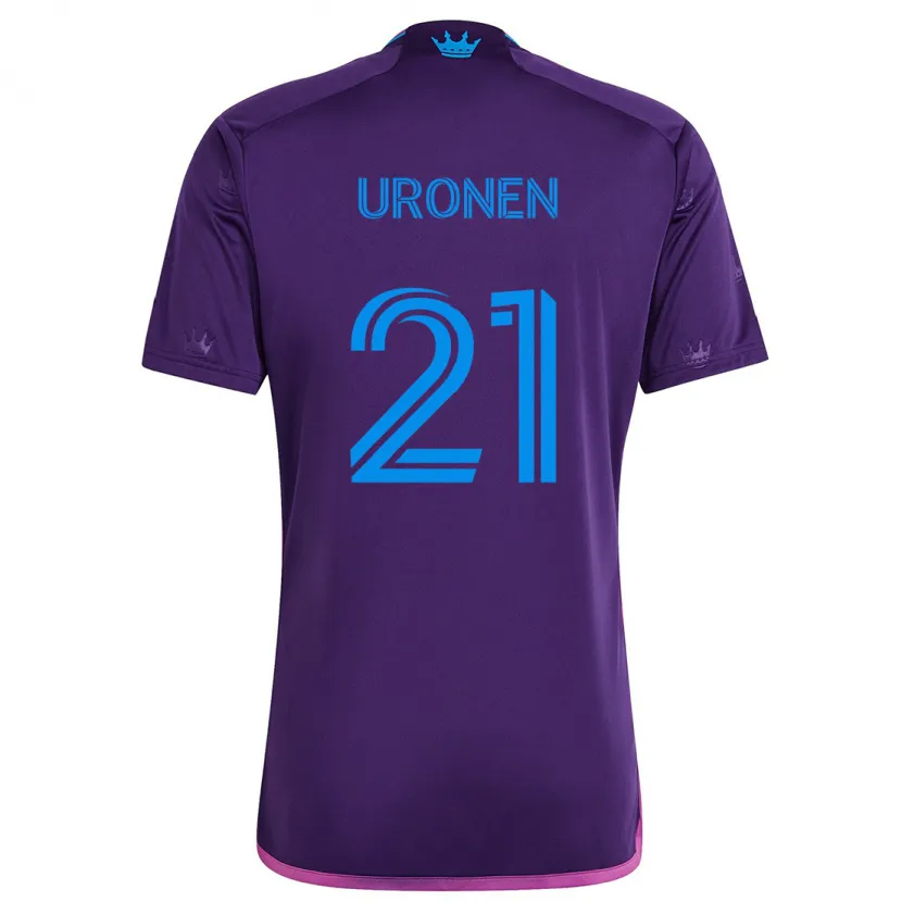 Danxen Kid Jere Uronen #21 Purple Blue Away Jersey 2024/25 T-Shirt