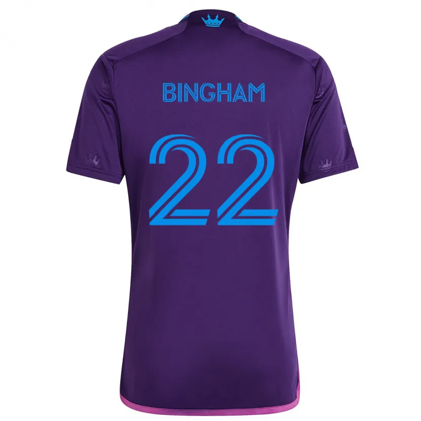 Danxen Kid David Bingham #22 Purple Blue Away Jersey 2024/25 T-Shirt