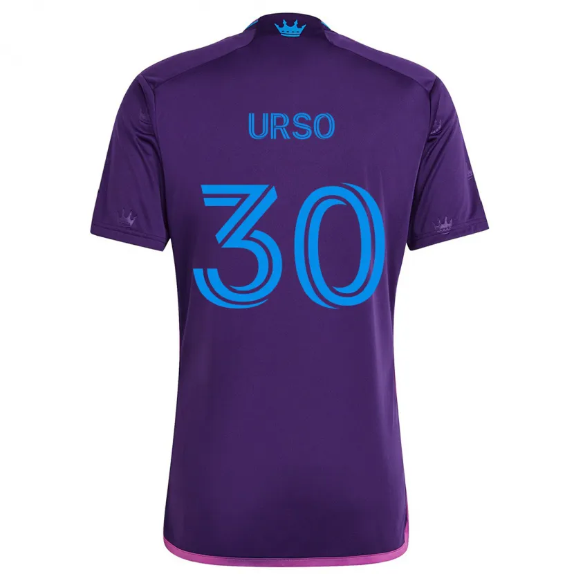 Danxen Kid Júnior Urso #30 Purple Blue Away Jersey 2024/25 T-Shirt