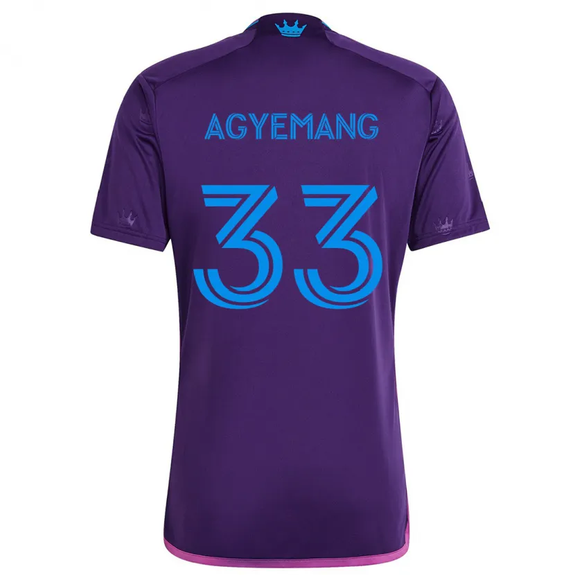 Danxen Kid Patrick Agyemang #33 Purple Blue Away Jersey 2024/25 T-Shirt