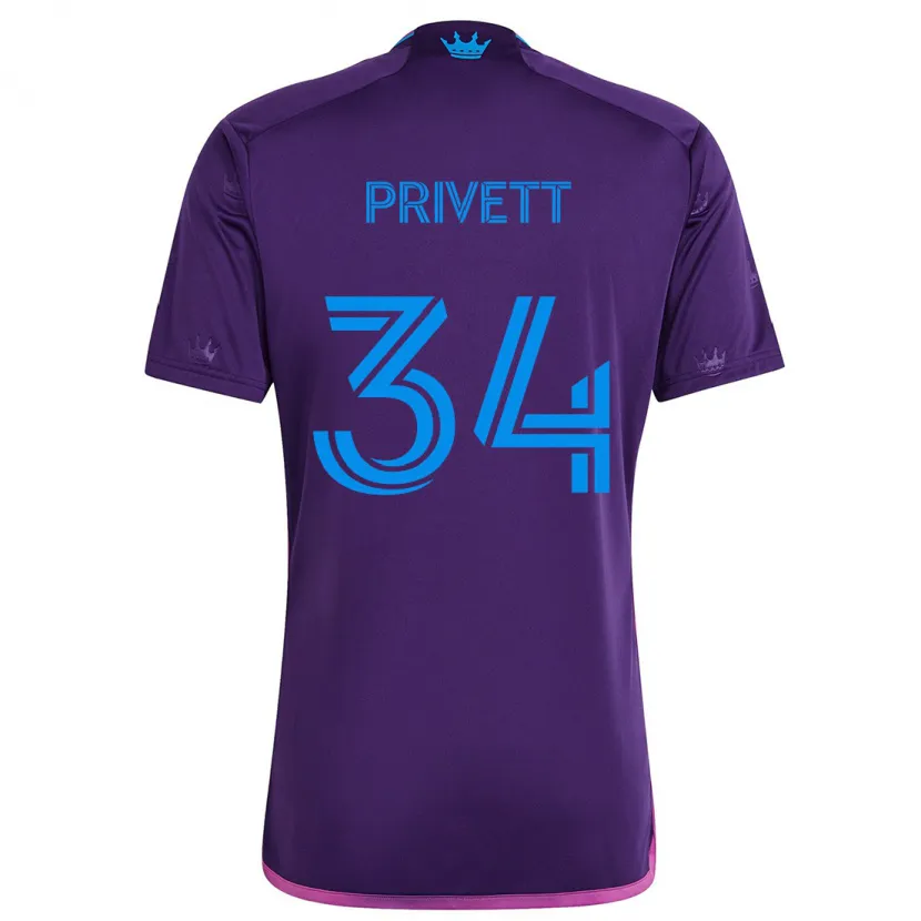 Danxen Kid Andrew Privett #34 Purple Blue Away Jersey 2024/25 T-Shirt