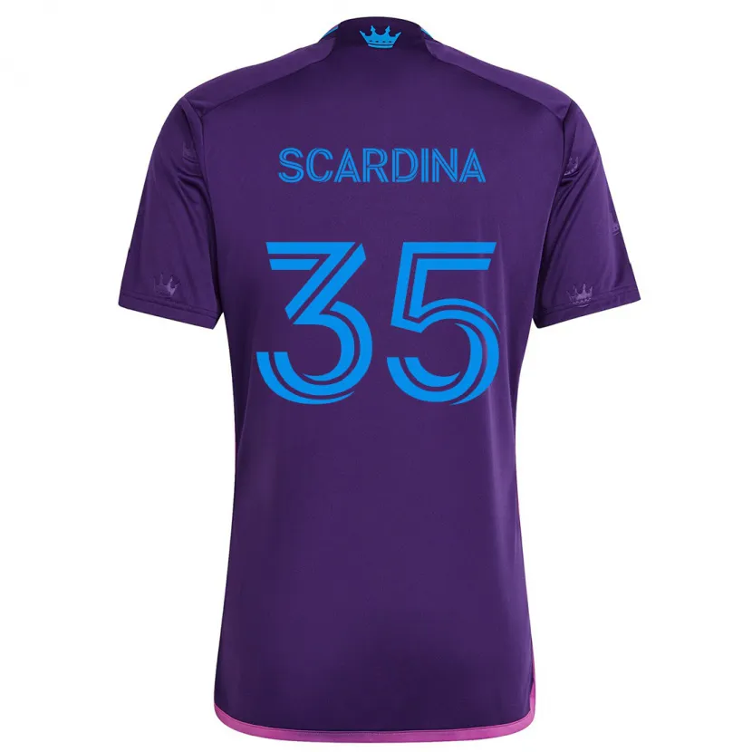 Danxen Kid Nick Scardina #35 Purple Blue Away Jersey 2024/25 T-Shirt