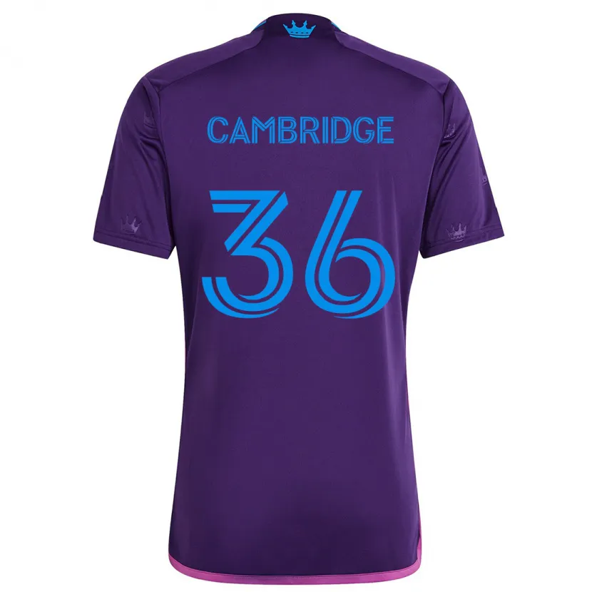 Danxen Kid Brandon Cambridge #36 Purple Blue Away Jersey 2024/25 T-Shirt