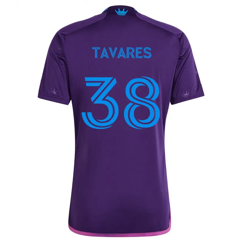 Danxen Kid Iuri Tavares #38 Purple Blue Away Jersey 2024/25 T-Shirt