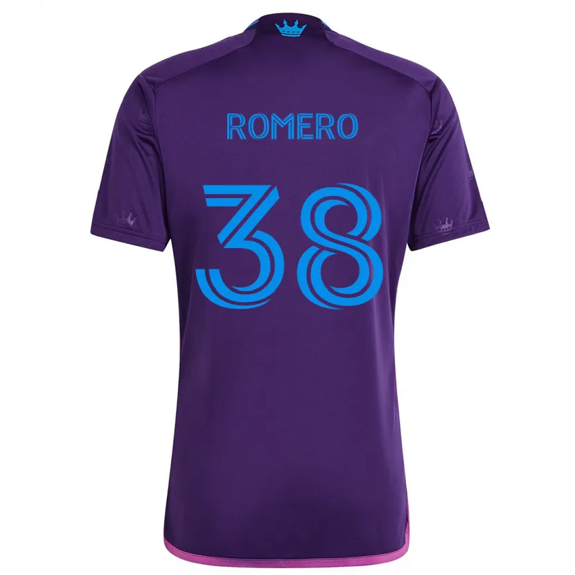 Danxen Kid Brian Romero #38 Purple Blue Away Jersey 2024/25 T-Shirt