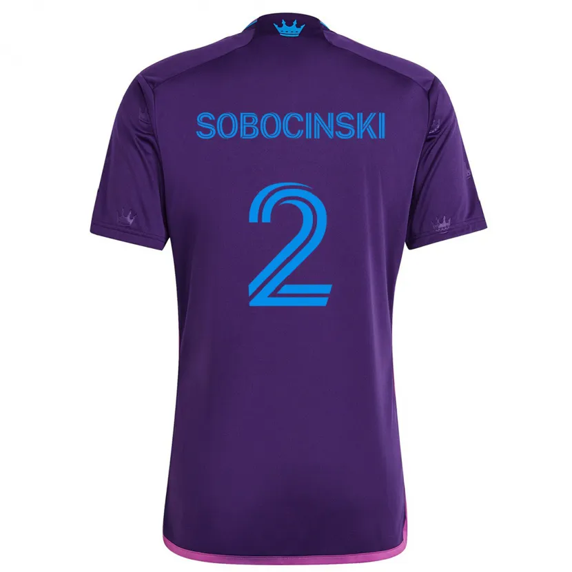 Danxen Kid Jan Sobocinski #2 Purple Blue Away Jersey 2024/25 T-Shirt