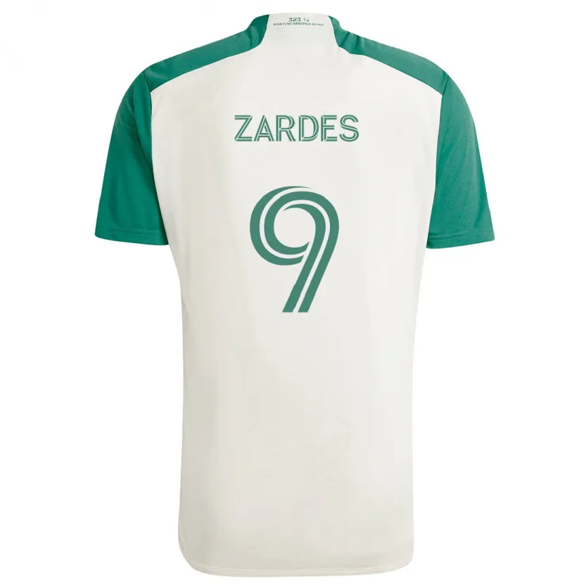 Danxen Kid Gyasi Zardes #9 Tan Green Away Jersey 2024/25 T-Shirt